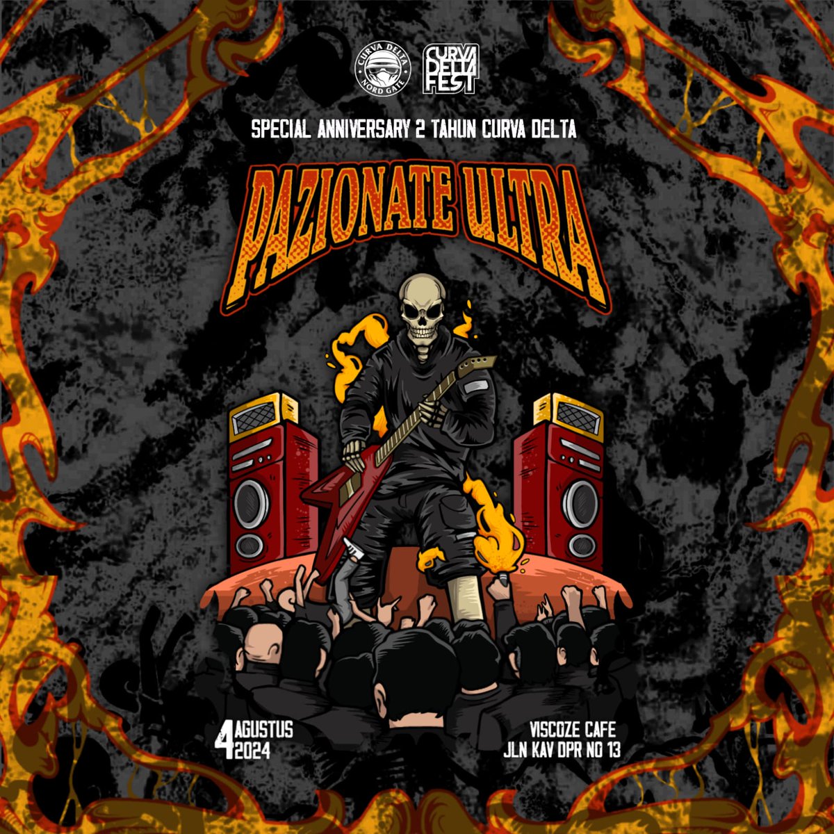 PAZIONATE, ULTRA! 🇾🇪🇾🇪🇾🇪

2nd Anniversary Curva Delta.
4 august 2024,
Viscoze Cafe.

#CurvaDelta1989 #Pazionateultra