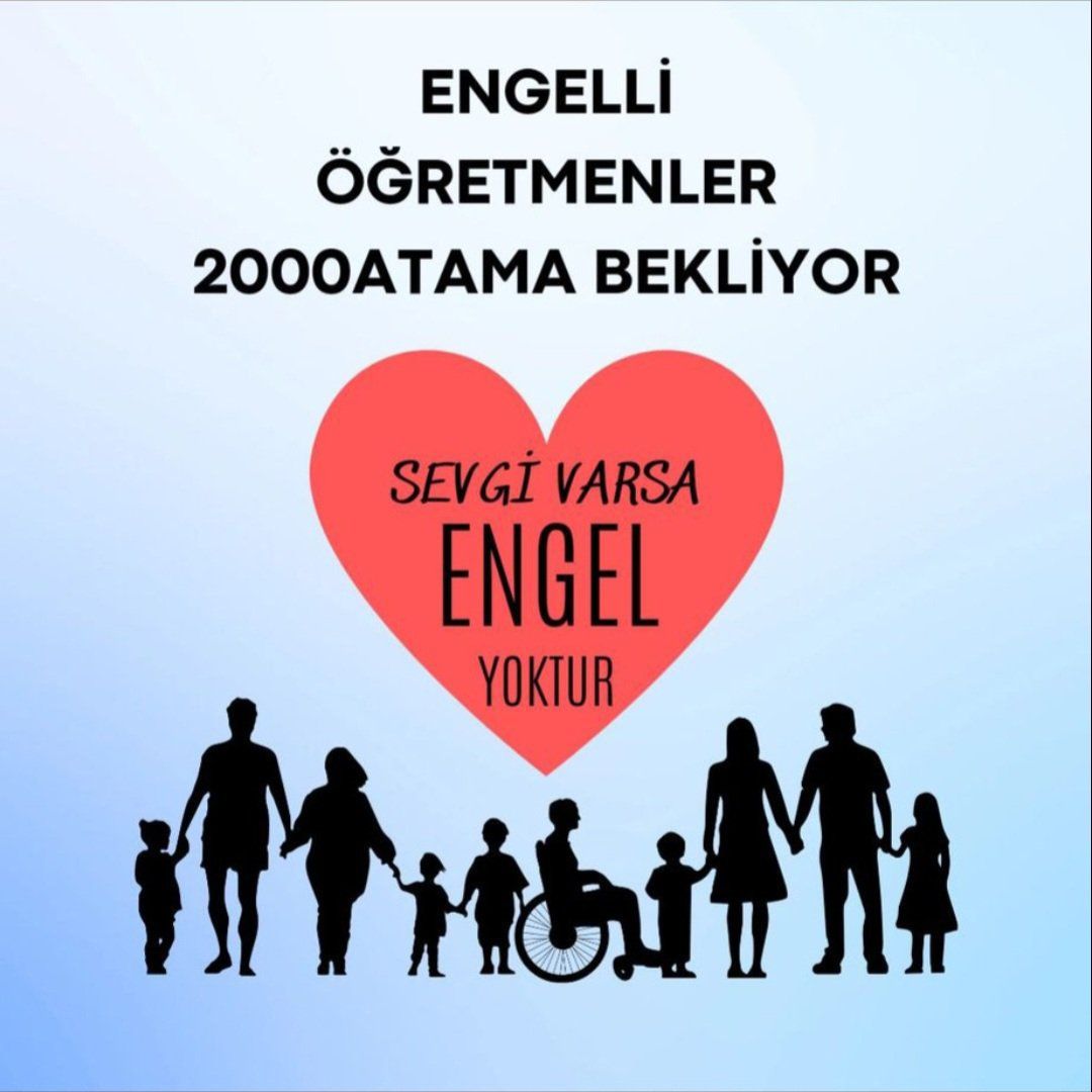 ayekart202302's tweet photo. Engelli öğretmenler olarak, eğitim aşkıyla atanmayı bekliyoruz. Öğrencilerimize umut ve ilham vermek en büyük arzumuz. Desteklerinizi bekliyoruz.
@Yusuf__Tekin
@MahinurOzdemir
@RTErdogan
#engelsiz2binöğretmenataması https://t.co/F4QJvI25A4