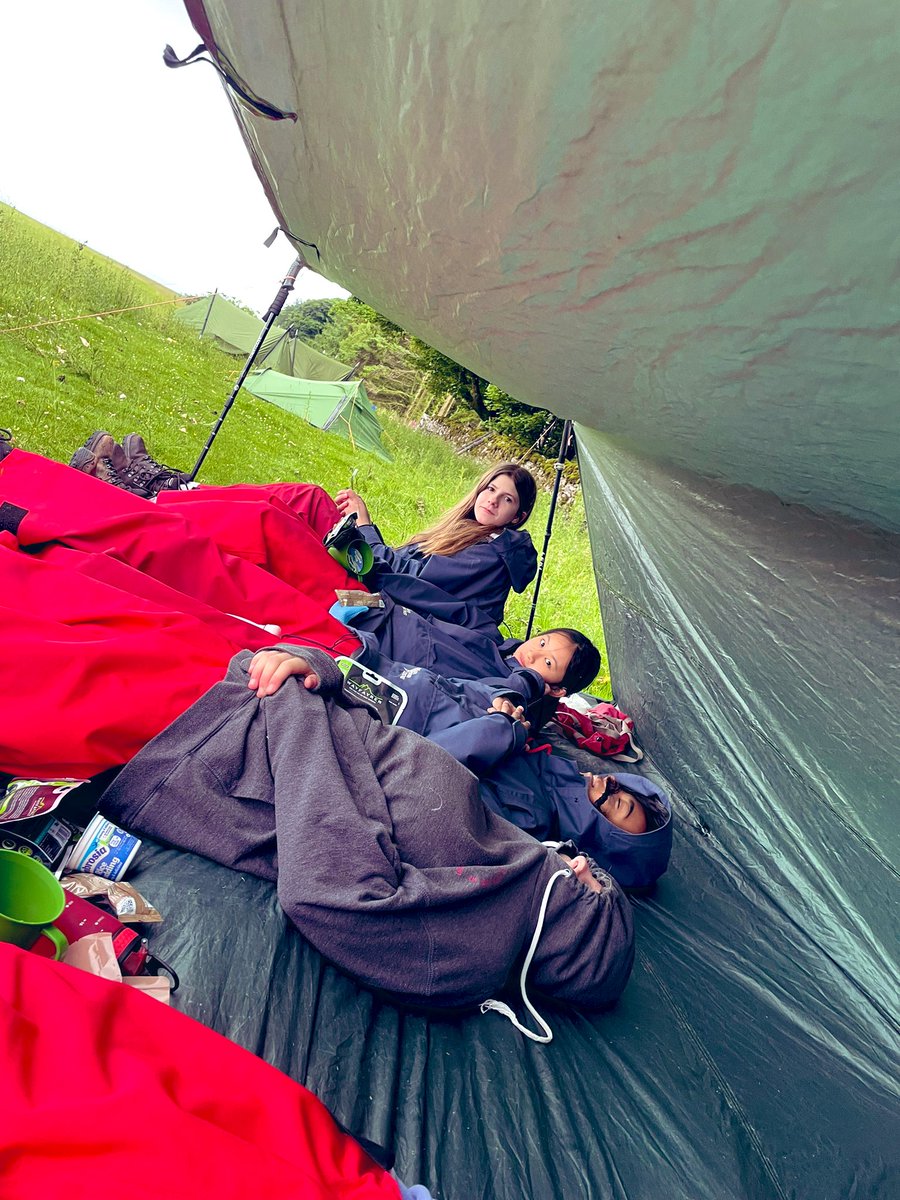 NHSLearnOutside's tweet photo. A few from team Darke’s expedition and overnight wild camp. The teams are now all back at @UllswaterCentre and are de-gunging their kit and themselves! More updates from other groups later this evening! #adventure #expeditions #brave #proudofourgirls https://t.co/ca8aEunii7