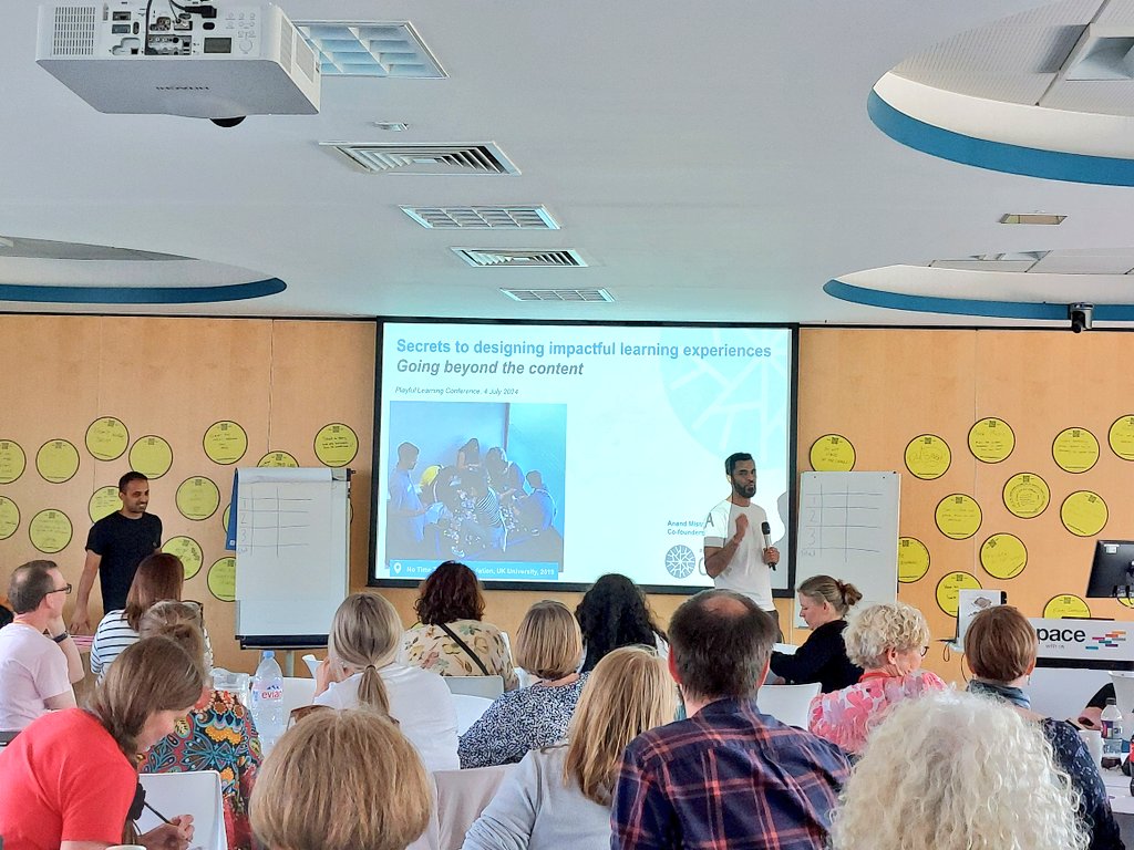 After (the most amazing) lunch.

Time for keynote, with Anand &amp; Dhmarmwsh Mistry <a href="/project_chakra/">ProjectCHAKRA</a> on the Secrets to designing impactful learning experiences: going beyond the content.

#playlearn24 <a href="/playlearnconf/">Playful Learning Association</a>