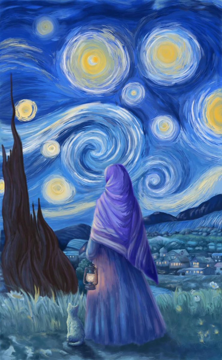 waewae1995's tweet photo. Dreaming in the starry night.🌌🌠
#artwork #starrynight #islamicart #artist #ProcreateArt #star #sky #alone #SevenDaysAWeek https://t.co/do6j0SIzUQ