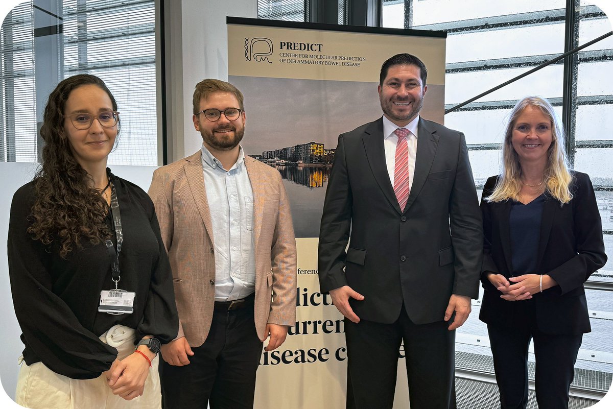 PREDICT IBD (@predictibd) on Twitter photo Wonderful to have H.E. Ambassador Duván Ocampo of Colombia to Denmark visiting PREDICT today. We shared our IBD research and discussed our aims and ambitions for future collaboration between our two countries 🇨🇴🇩🇰
<a href="/GrundforskFond/">Danmarks Grundforskningsfond</a> <a href="/aalborg_uni/">Aalborg Universitet</a> <a href="/AalborgUH/">Aalborg Universitetshospital</a> <a href="/aausund/">AAU SUND</a> Wonderful to have H.E. Ambassador Duván Ocampo of Colombia to Denmark visiting PREDICT today. We shared our IBD research and discussed our aims and ambitions for future collaboration between our two countries 🇨🇴🇩🇰
<a href="/GrundforskFond/">Danmarks Grundforskningsfond</a> <a href="/aalborg_uni/">Aalborg Universitet</a> <a href="/AalborgUH/">Aalborg Universitetshospital</a> <a href="/aausund/">AAU SUND</a>