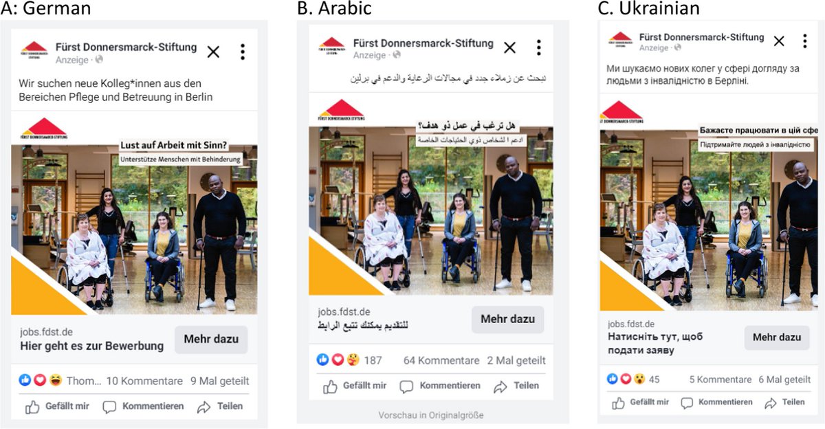 Recruiting refugees to reduce labour shortages in health care professions: experimental evidence on the potential of foreign-language outreach on social media dlvr.it/T98N5v