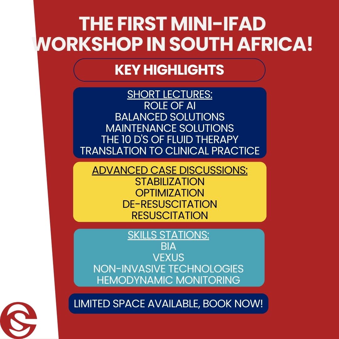 Introducing the first Mini-IFAD Workshop in South Africa at the CCSSA Congress on 22 August!
There are limited spaces available, so book now to secure your spot. 
Register now: velocityvision.eventsair.com/2024-ccssa-con…

#CCSSA