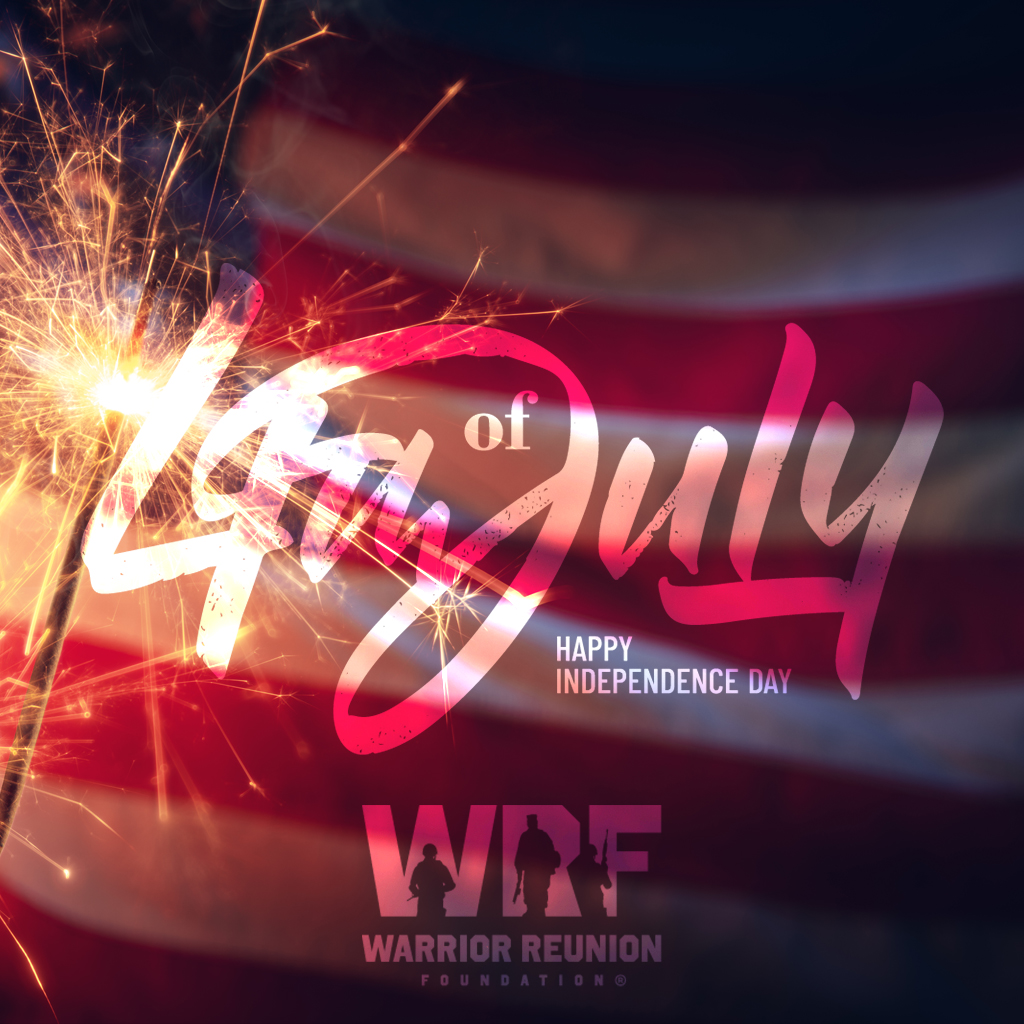 WarriorReunion's tweet photo. Happy 4th of July! This year so far, WRF has already reconnected over 1,000 combat veterans and Gold Star Families. Thank you for your continued support. Wishing everyone a safe and happy Independence Day! #IndependenceDay https://t.co/s7kZGTQraB