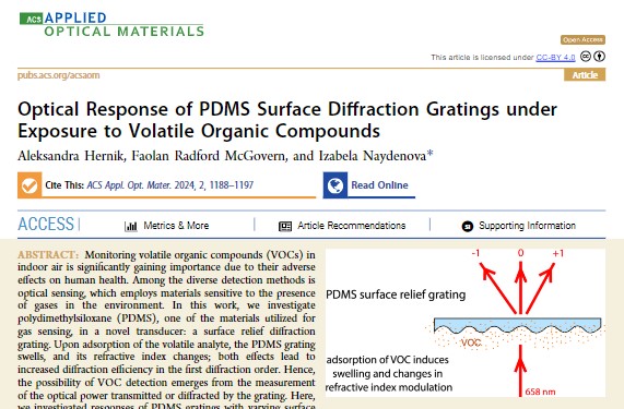 Izabela Naydenova (@i_naydenova) on Twitter photo Grad to be back after long time with the news of our recently published paper in ACS Advance Optical Materials. Well done Aleks Hernik and @Faolan98 ! Work funded by <a href="/SENNET_project/">SENNET</a> . #VOC #sensing, <a href="/WeAreTUDublin/">TU Dublin / OT Baile Átha Cliath</a> <a href="/IEO_Centre/">IEO</a> <a href="/ACS/">Adam Spangler</a> Grad to be back after long time with the news of our recently published paper in ACS Advance Optical Materials. Well done Aleks Hernik and @Faolan98 ! Work funded by <a href="/SENNET_project/">SENNET</a> . #VOC #sensing, <a href="/WeAreTUDublin/">TU Dublin / OT Baile Átha Cliath</a> <a href="/IEO_Centre/">IEO</a> <a href="/ACS/">Adam Spangler</a>