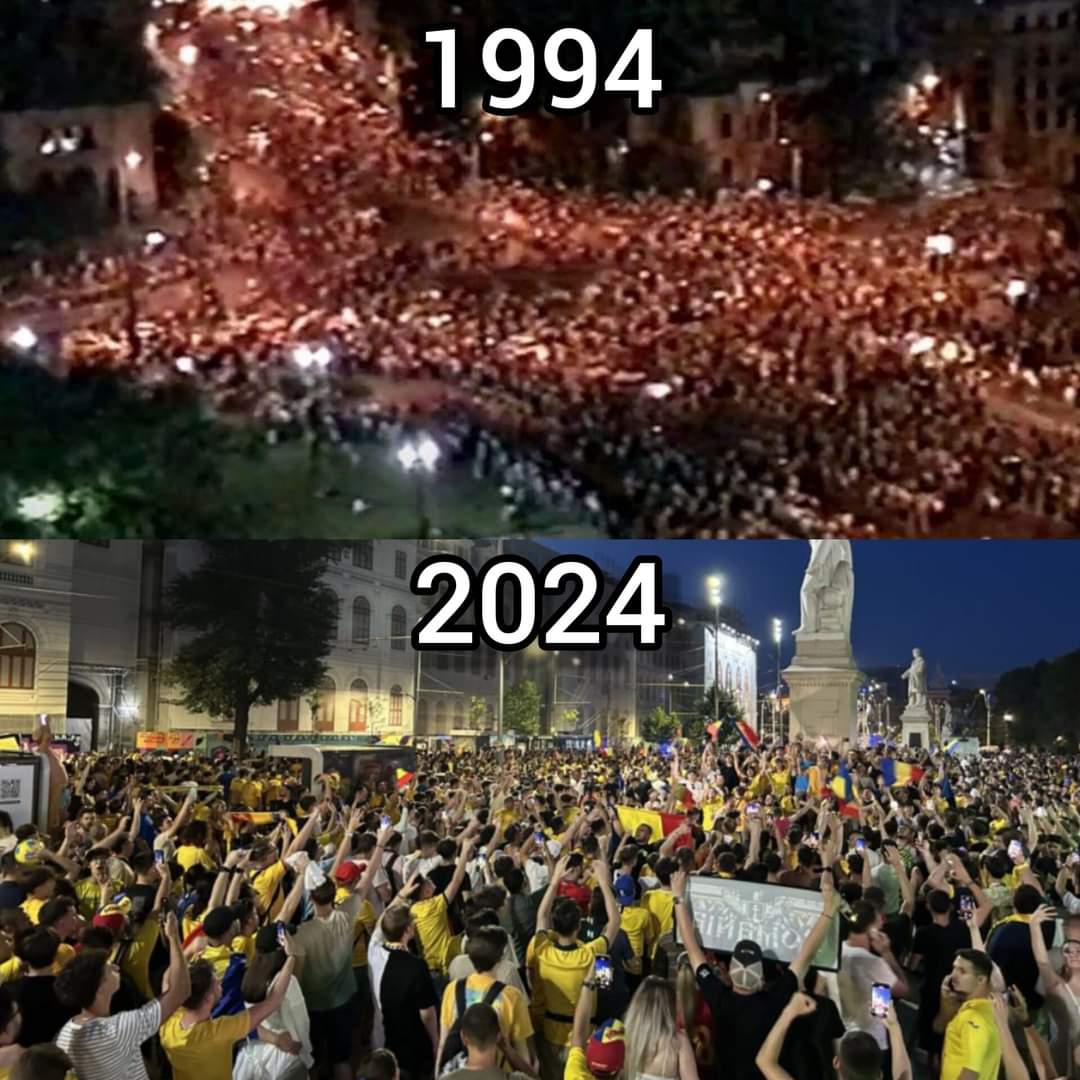FootRoumain's tweet photo. 🇷🇴 1994-2024 : arc peste timp ❤

30 ans après, la Roumanie à nouveau en liesse pour une victoire historique, une qualification et une 1ère place. Un espoir.

Ceux qui pensent que nous célébrons une élimination ne peuvent comprendre ni d'où l'on vient ni ce que ça représente. https://t.co/O4rQRSLUx1