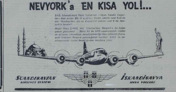 New York'a En kısa yol (Reklam)
#gazete #gazetereklam #eskireklam #havacılık #uçuş