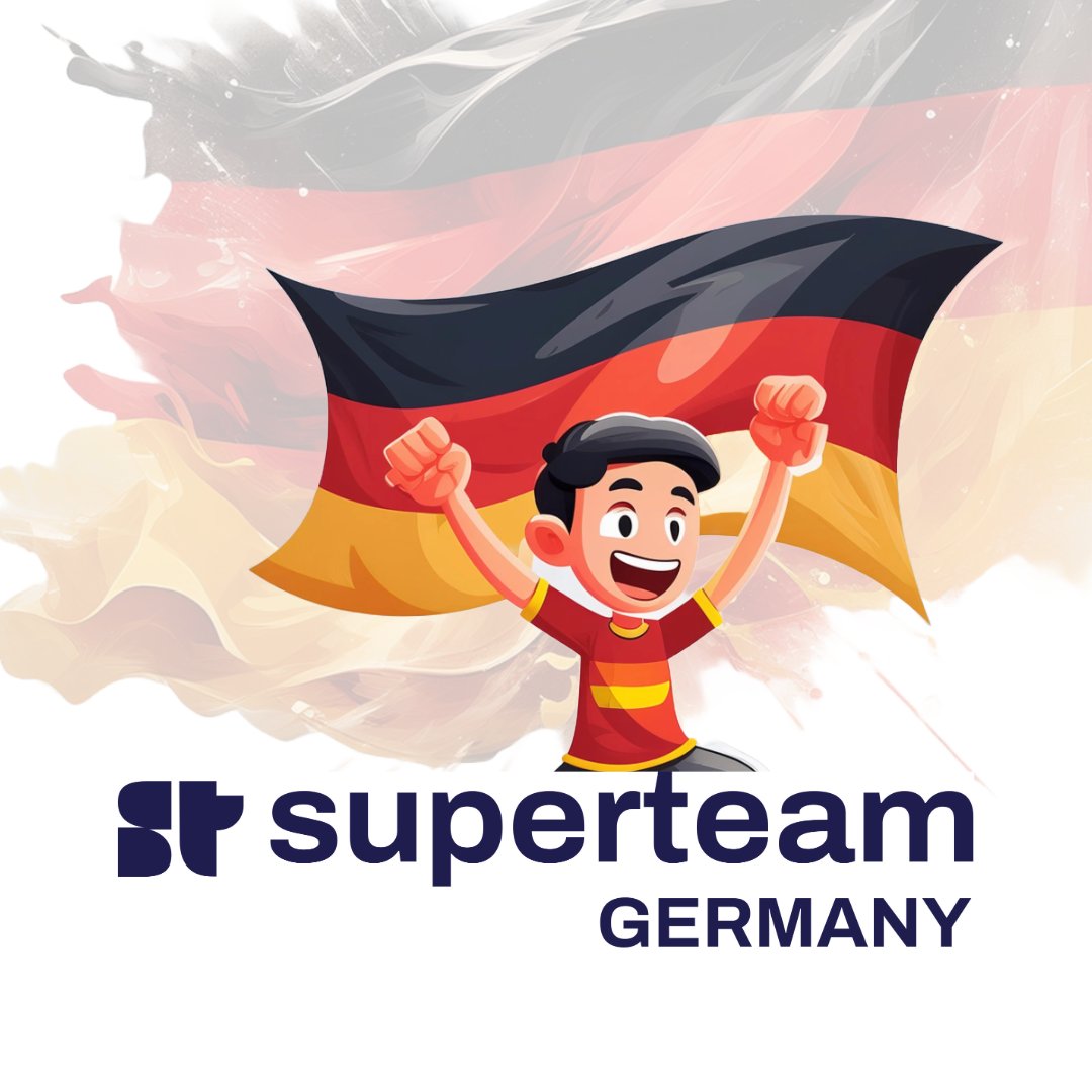 Web3__ved's tweet photo. Show your love for Superteam Germany! This design captures the spirit of a young fan cheering on their heroes. It highlights the image content without directly referencing the German flag, making it more inclusive to a wider audience. @SuperteamDE  🤟 https://t.co/i5FMXNhitN