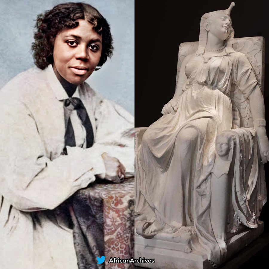 4th July, 1844 — Edmonia Lewis was born.

Edmonia was the first professional black sculptor and one of the most celebrated neoclassical sculptors of her time. 

‘The Death of Cleopatra’ is one her most recognised works. It depicts the famous Cleopatra in the moment of her death.