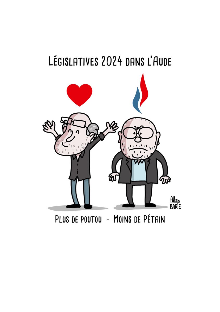 PhilippePoutou's tweet image. Merci à @AllanBARTE pour ces jolis dessins en soutien à notre campagne.
Le 2nd tour des législatives nous oppose au RN ce dimanche !
Votez #NouveauFrontPopulaire
