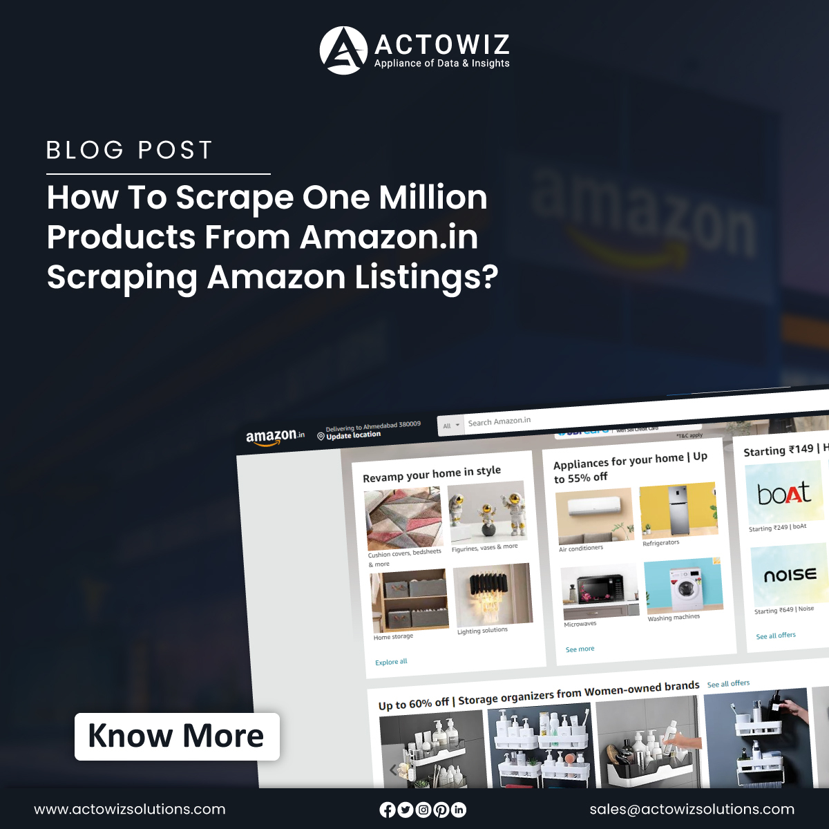 actowizsolution's tweet image. Learn how to #scrapeonemillionproductsfromAmazonin, including listings, seller info, images, and more with our guide.
Read more: actowizsolutions.com/scrape-one-mil…
#AmazonWebScraping #ScrapeAmazonCompetitorData #PriceScrapingForAmazon #AmazonMarketResearchScraping #USA #UK #UAE #India