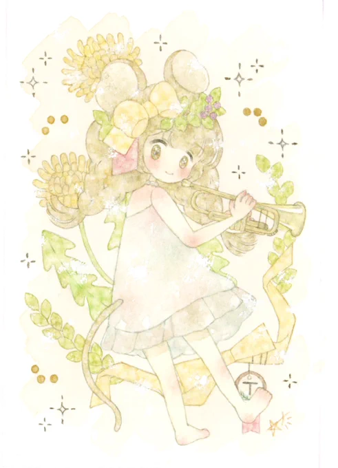 ケモ耳と水彩が好きな方 #絵柄が好きっていう人にフォローされたい 