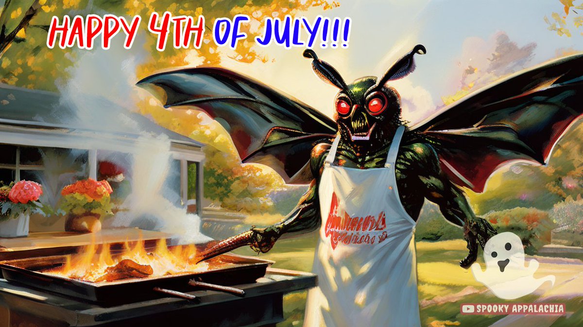 SpookyAppalach1's tweet photo. Happy 4th of July from Spooky Appalachia!!!
#July4thWeekend #4thofJuly #mothman #mothmanmemes #cryptidmemes #spookyappalachia https://t.co/fQCx5ngz10