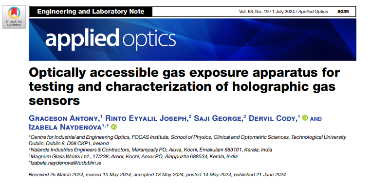 Izabela Naydenova (@i_naydenova) on Twitter photo Check our recent technical note on the development of optically accessible gas test set-up for testing holographic VOC sensors. With thanks to <a href="/DervilCody/">Dervil Cody</a> Graceson Anthony and Magnum Glass works Ltd. <a href="/IEO_Centre/">IEO</a> <a href="/WeAreTUDublin/">TU Dublin / OT Baile Átha Cliath</a> #sensing #VOC #holography Check our recent technical note on the development of optically accessible gas test set-up for testing holographic VOC sensors. With thanks to <a href="/DervilCody/">Dervil Cody</a> Graceson Anthony and Magnum Glass works Ltd. <a href="/IEO_Centre/">IEO</a> <a href="/WeAreTUDublin/">TU Dublin / OT Baile Átha Cliath</a> #sensing #VOC #holography