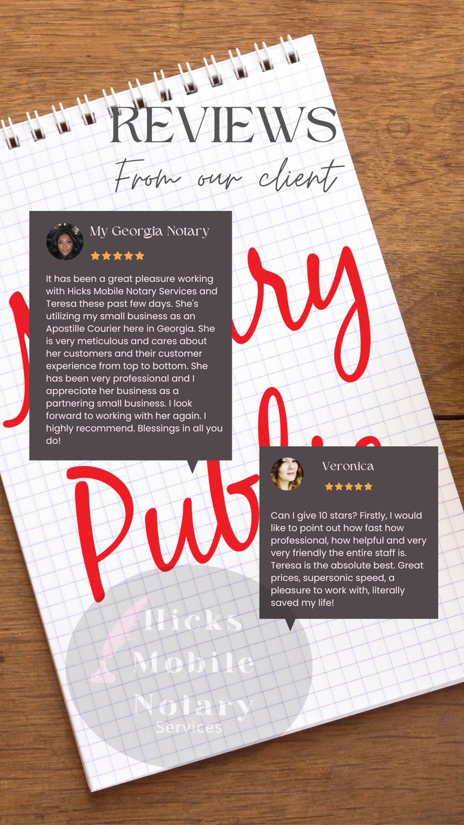 Our clients describe us as professional, friendly, helpful, and even meticulous. We strive to provide exceptional service and go above and beyond for our clients. One client even said we 'literally saved her life.' Thank you for trusting us with your notary needs. ⭐️⭐️⭐️⭐️⭐️
