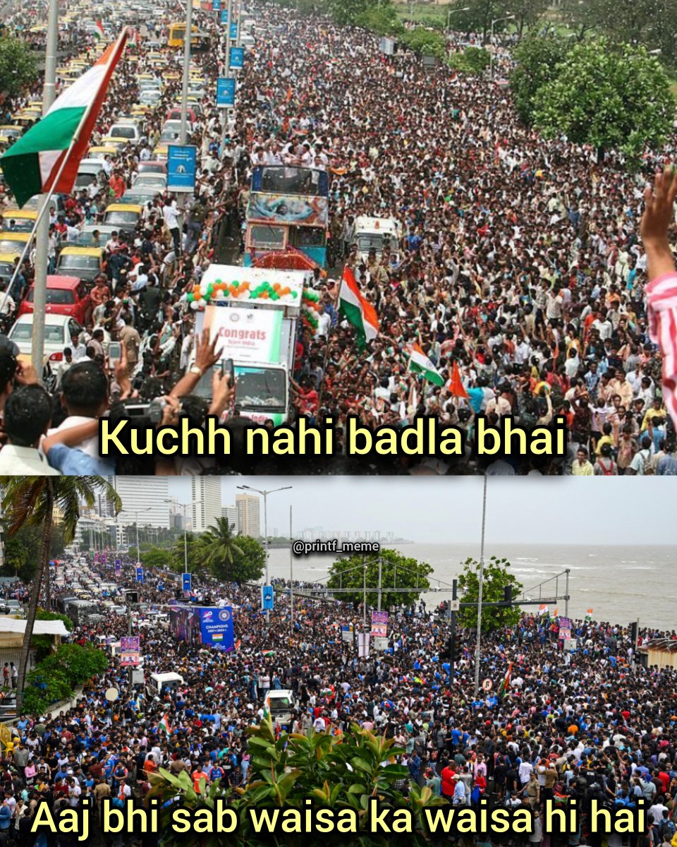#VictoryParade

Marine drive :  2007 🤝🏻 2024