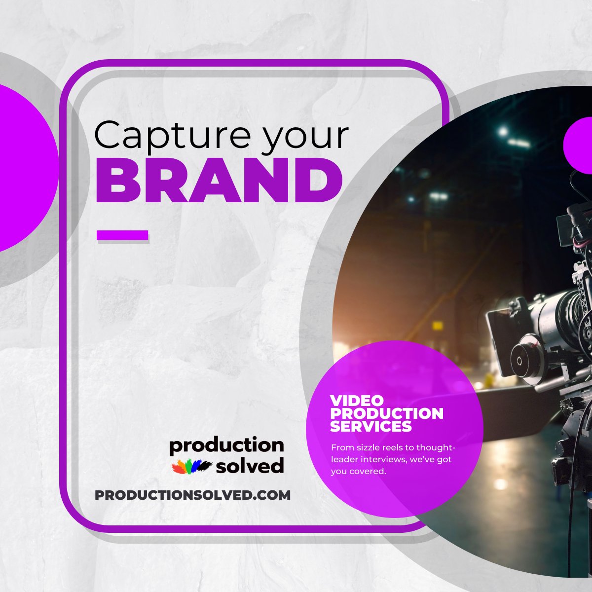 prodsolved's tweet image. Capture your brand on your upcoming event w/ our brilliant video production services. From sizzle reels to thought-leader interviews, we&apos;ve got your #corporatevideo production covered. Click the link to learn more: bit.ly/prodsolutions
 #VideoProduction #eventpros #eventprofs