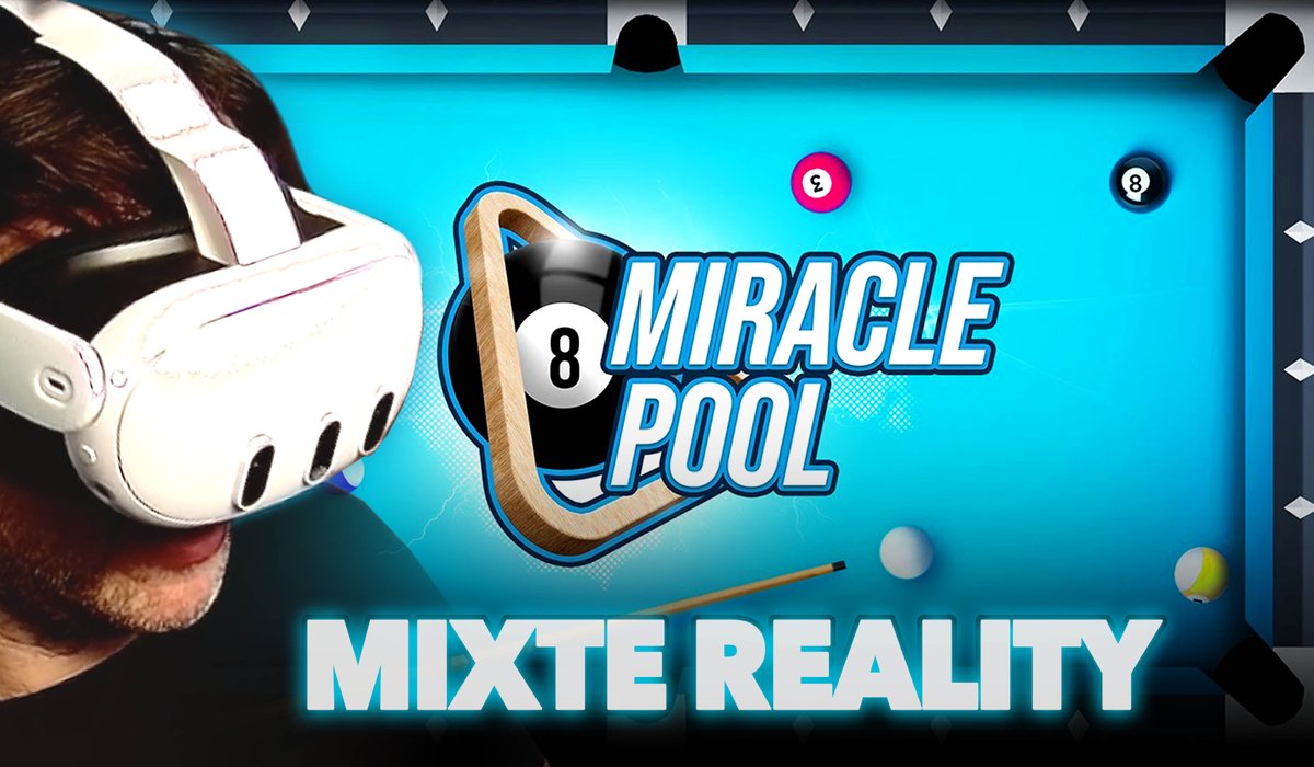 virtualgo34's tweet photo. 📣 Nouvelle vidéo #Youtube :
Viens découvrir la version finale du jeu de #Billard #MiRaclePool en #RéalitéMixte sur #QUEST3 !
👉 Disponible sur #QUEST 2/3/PRO

🔴  https://t.co/9JtwUEyqIr https://t.co/eB2jk6XCdU