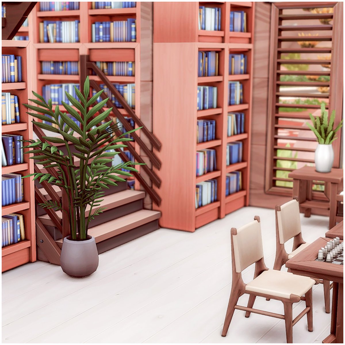 iamcowplant's tweet photo. oasis springs library🌞 || no cc
interior
#simmeringsummersavefile hope you like it!!🫶🏻
packs: island living & my wedding stories
@TheSims #TheSims #TheSims4 https://t.co/qh5znOyi8n