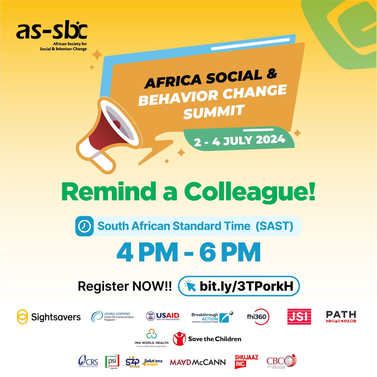 Are you on 💻?

Please remind a colleague that the #AfricaSBCSummit24 is live.

#thenextbigthing
If you haven’t registered, your seat is getting cold⤵️
🔗 shorturl.at/BsJSN