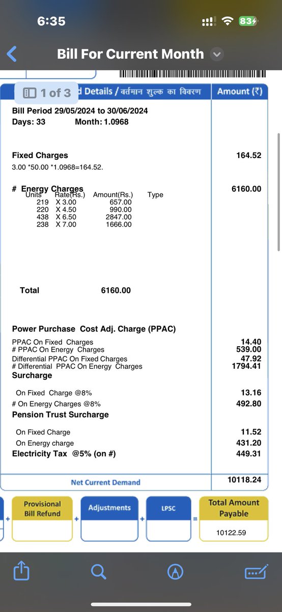 Harshitkohli3's tweet photo. Just look this electricity bill  they charged whopping  4000 ruppes over my bill #tatabil #Electionslegislative2024 @RNTata2000 @TataPower @tatapower_ddl @ArvindKejriwal https://t.co/Cj2dHO4xON