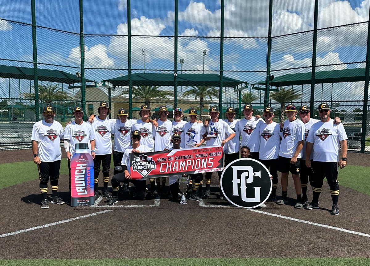 PerfectGameUSA's tweet photo. 15u PG World Series 

🥇Canes National 15U
🥈East Coast Ghost Mocha
🏆MVP: Graham Houston
🏆MVPITCHER: Jackson Fetters

#PGWS https://t.co/jo3oHFVnuN