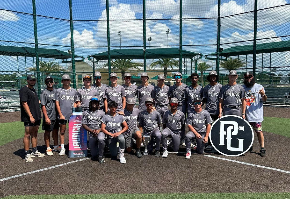 PerfectGameUSA's tweet photo. 15u PG World Series 

🥇Canes National 15U
🥈East Coast Ghost Mocha
🏆MVP: Graham Houston
🏆MVPITCHER: Jackson Fetters

#PGWS https://t.co/jo3oHFVnuN