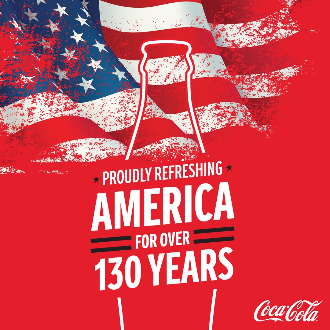 Happy Independence Day, America! Cheers to freedom, fireworks, and delicious Coca-Cola, the drink that has been refreshing our nation for over 130 years.

#CocaCola #4thofJuly #IndependenceDay #ProudlyRefreshingAmerica
