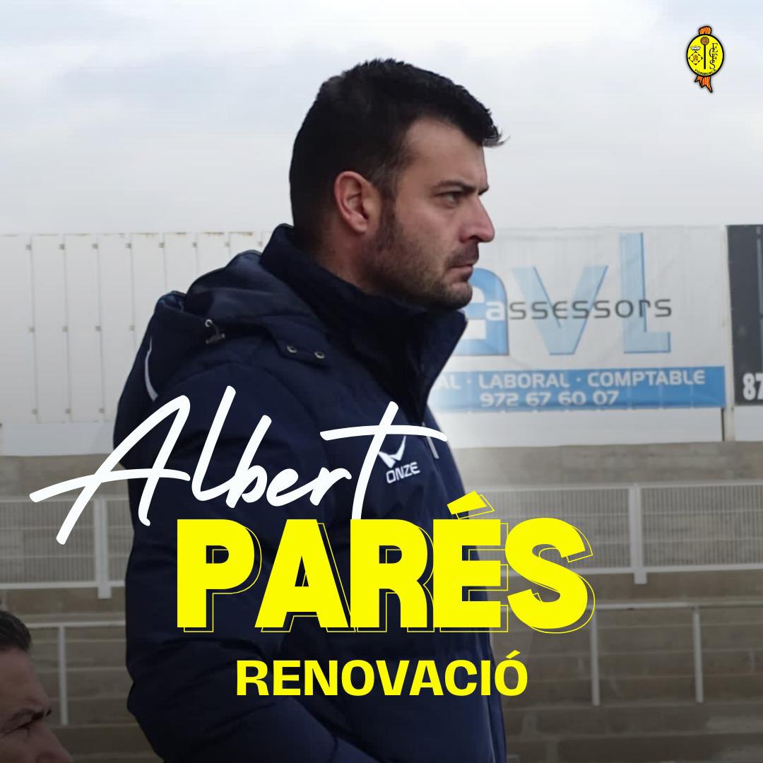 Un cop efectuat el canvi de Junta Directiva del club, encetem el capítol de mercato del primer equip.

I, com no, el primer ha de ser el director d'orquesta. L'Albert Parés i el seu staff continuaran dirigint el primer equip la propera temporada. 👨🏼‍✈️💛

#somhigrocs #2cat1
