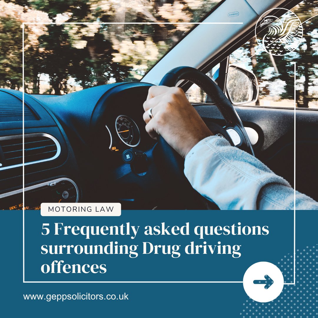 geppsolicitors's tweet image. Are you wondering about the legal consequences of drug driving?  Our expert legal team have put together a list of frequently asked questions regarding this topic.
 
#MotoringLaw #FAQs #LegalKnowledge #EssexSolicitors