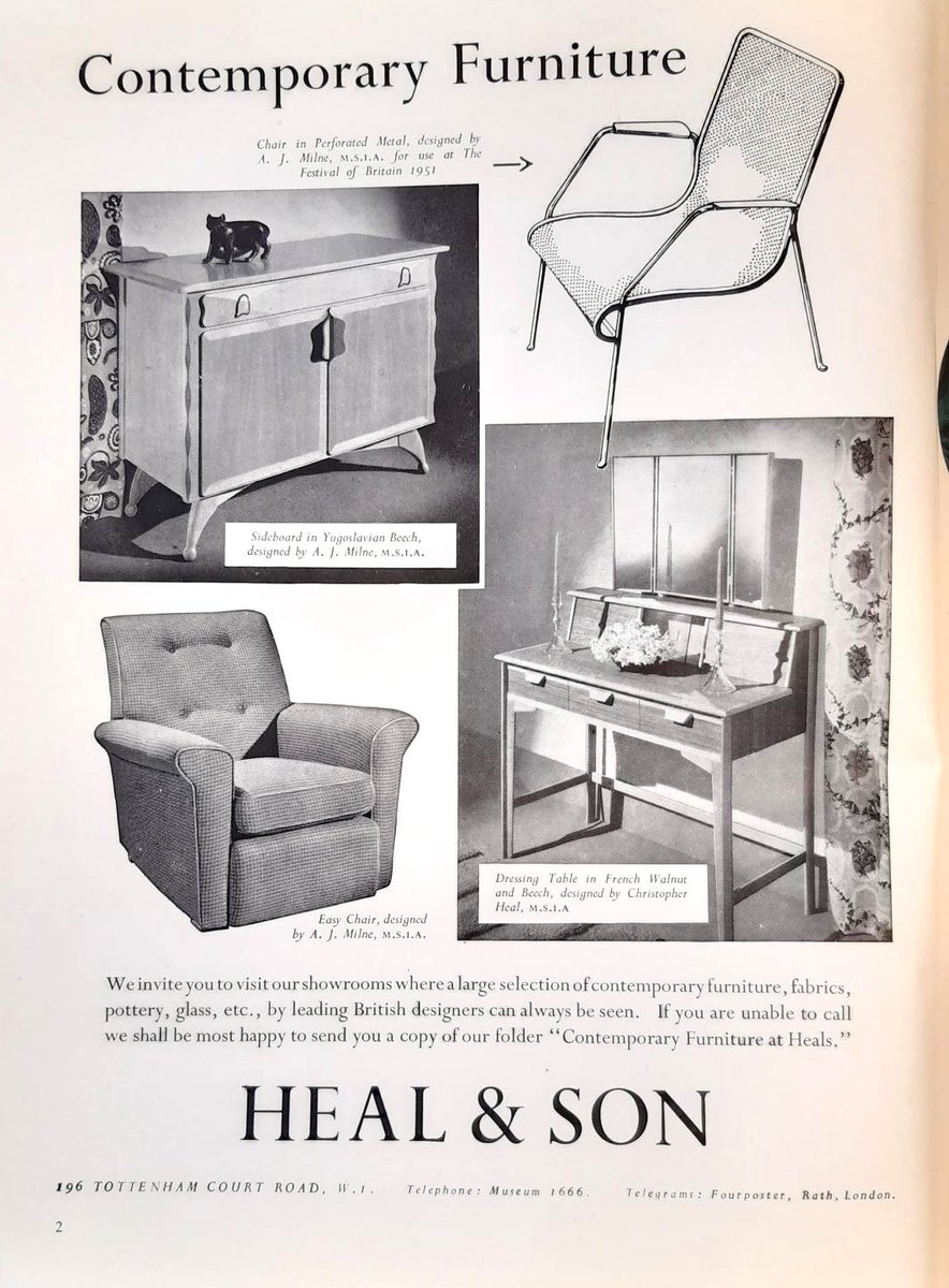 GuildhallLib's tweet photo. Mid-century design was showcased at the Festival of Britain in the summer of 1951 on London's South Bank. This 1951 journal 'Design in the Festival' (FO PAM 10395) looks at the products of mass-production and the exciting new use of plastics in design for the home and beyond. https://t.co/mHOy3tosmv