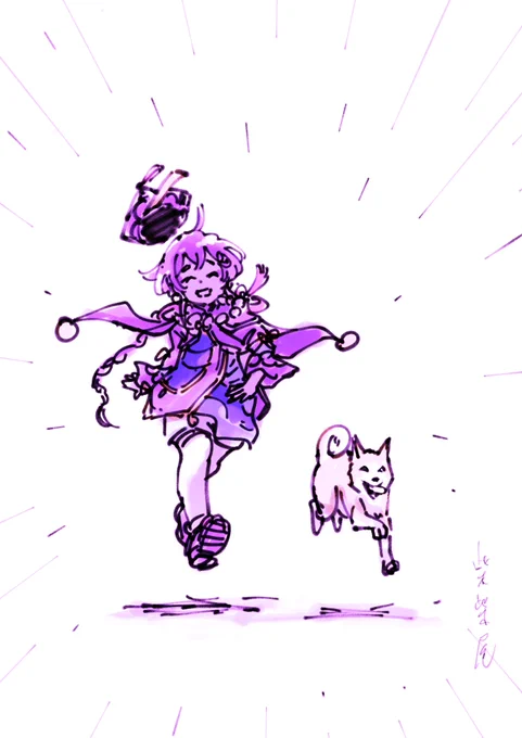 家に帰ると全力で迎えてくれる七七ちゃんと犬 と言う願望!! #原神 #七七 #GenshinImapact #qiqi