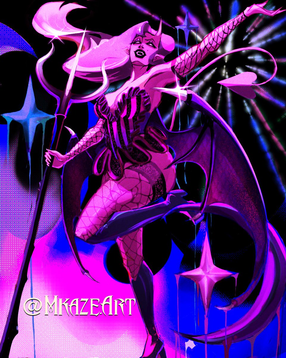 Mkazeart's tweet photo. I know pride month is over but hereโs my pride demon that I finally finishedโค๏ธโ๐ฅ
#digitalarts #digitalartist #pridedemon #demongirl #shedevil #artist #conceptart #artist #artfight #prideart #bisexual https://t.co/1kYsxhZhjU