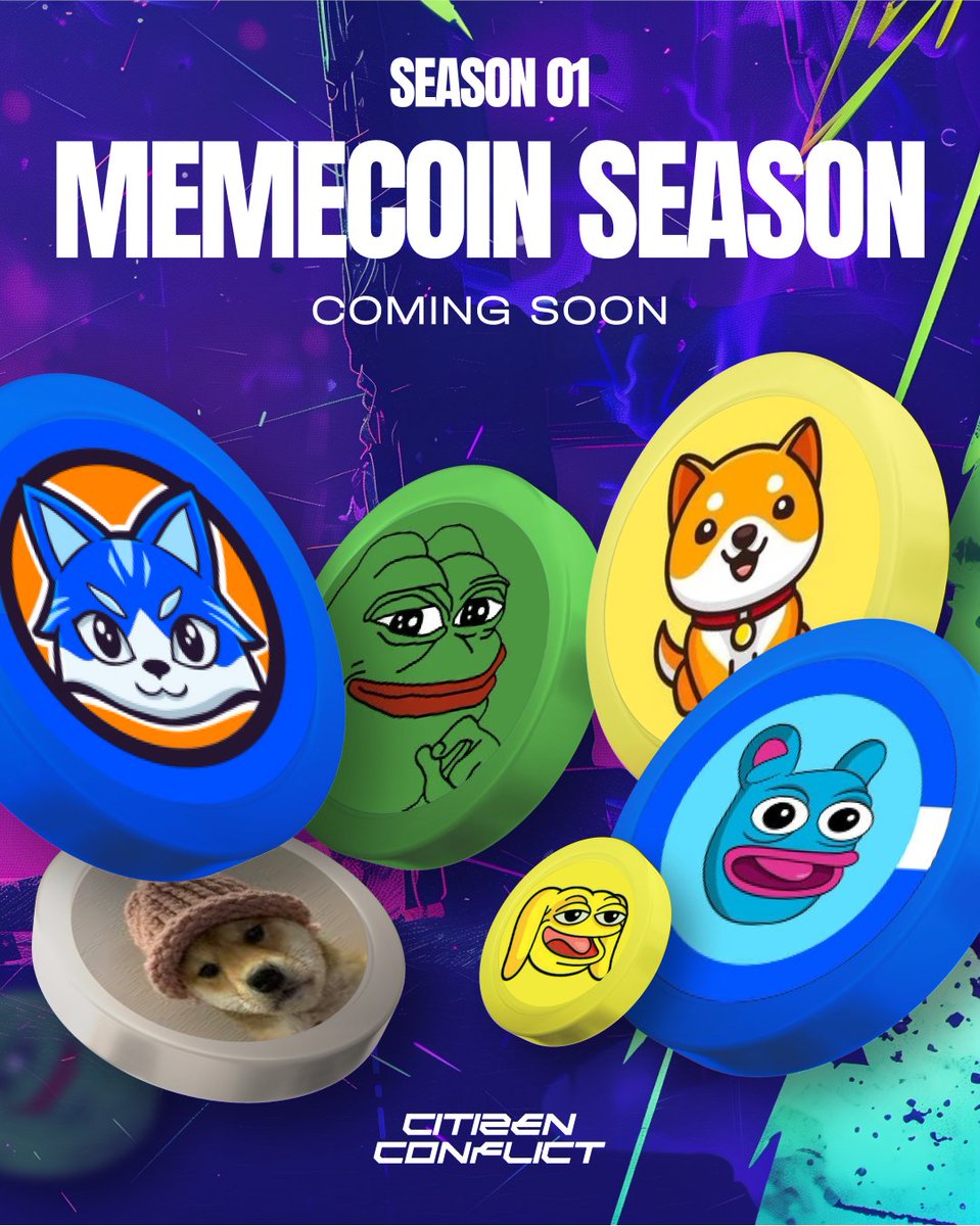 CitizenConflict's tweet image. Yep, it's official! Season 1 Battle Pass Drops Meme Coin-Themed Skins!   

Season 1 Battle Pass is dropping like a goddamn bomb! Get ready for meme coin-branded skins that'll make your squad jealous. Spray, snipe, and style your way to victory!    

Hit in comments your favourite…