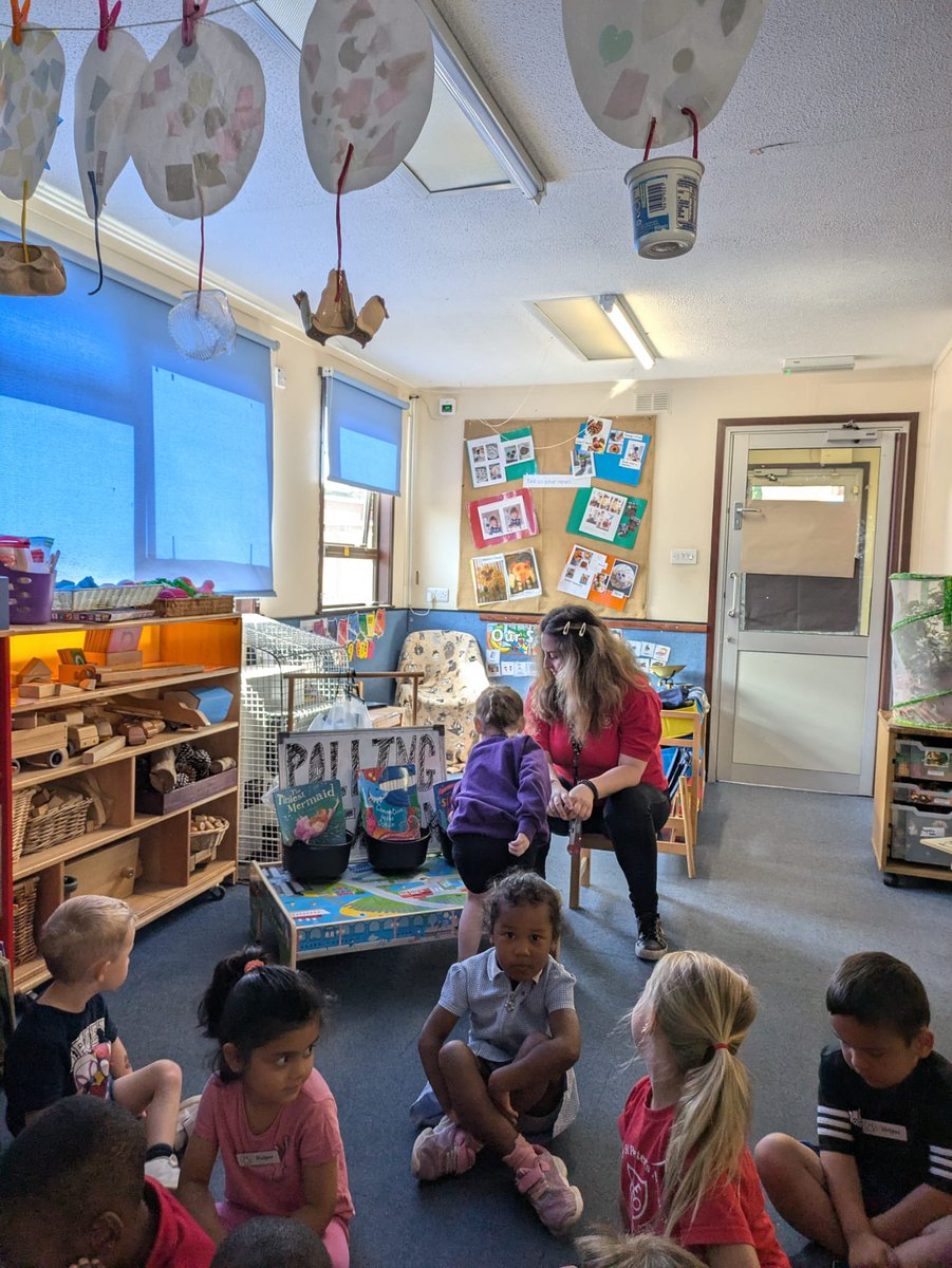 StPetersEYFS's tweet photo. Nursery were learning about the election - we watched 'Hey Duggee - the election badge' then each child had a counter to make a vote at our polling station for the story they wanted to hear - "the singing mermaid" was the winner #earlyyears  #Elections2024 https://t.co/fD8oSPzG2q
