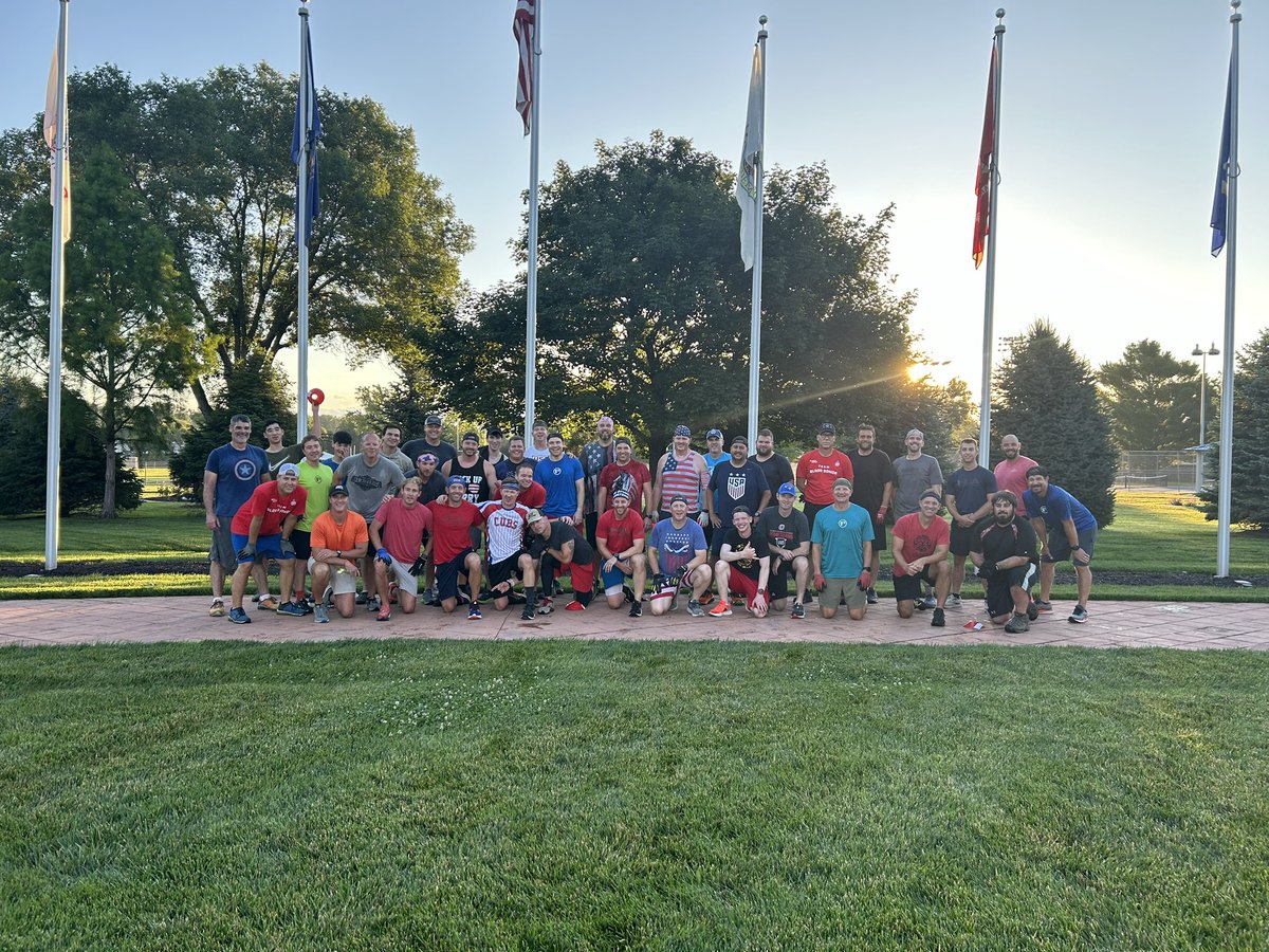 mleads's tweet photo. 39 Hammers showed to join @JeffSpilker  and I today to make 41 at @F3TheSteelMill for the annual 1776 Patriot games. It’s amazing what you can do when someone believes in you. https://t.co/MpztYh4HmZ