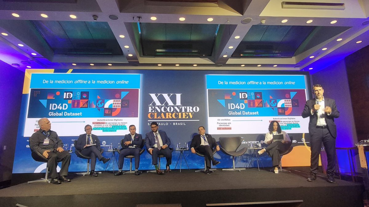 Se presenta el panel referente a la Identidad Digital: experiencias exitosas de implementación, presentado por  Julián Najles, 🇨🇱Omar Morales 🇭🇳 Rolando Kattan, Andrés Ramirez, Jakob Glynstrup y 🇧🇷Ricardo Custódio.
#CLARCIEV2024