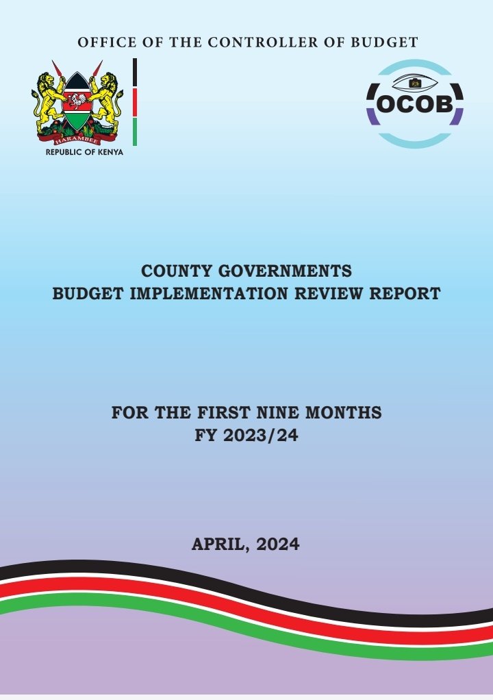 ngwata_'s tweet photo. The Office of the Controller of Budget has published budget implementation reports for all counties for the last 9 months ending April 2024.

Its like there is a competition for looting and wasting public funds.

Download 🔗 https://t.co/2JZ5NMeDjg https://t.co/J5TyOEnHDz