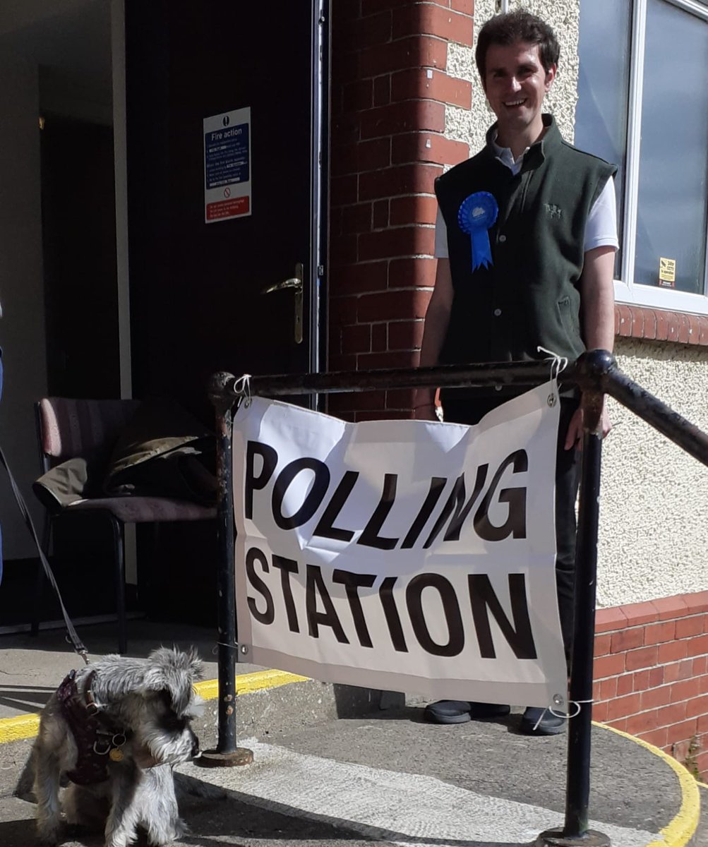 Edith very unimpressed with the Scarborough Conservative candidate #DogsAtPollingStations