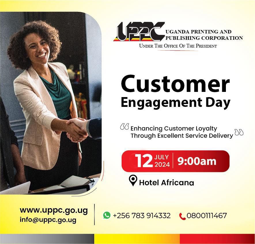 uppc_uganda's tweet photo. In today's competitive market, customer engagement is not only about transactions but also about creating value &amp; fostering connections that turn customers into brand advocates. Join us on 12th/07/2024 @HotelAfricana &amp; be part of our improved services journey #UPPCCustomerDay2024 https://t.co/GyZAmYtmmb