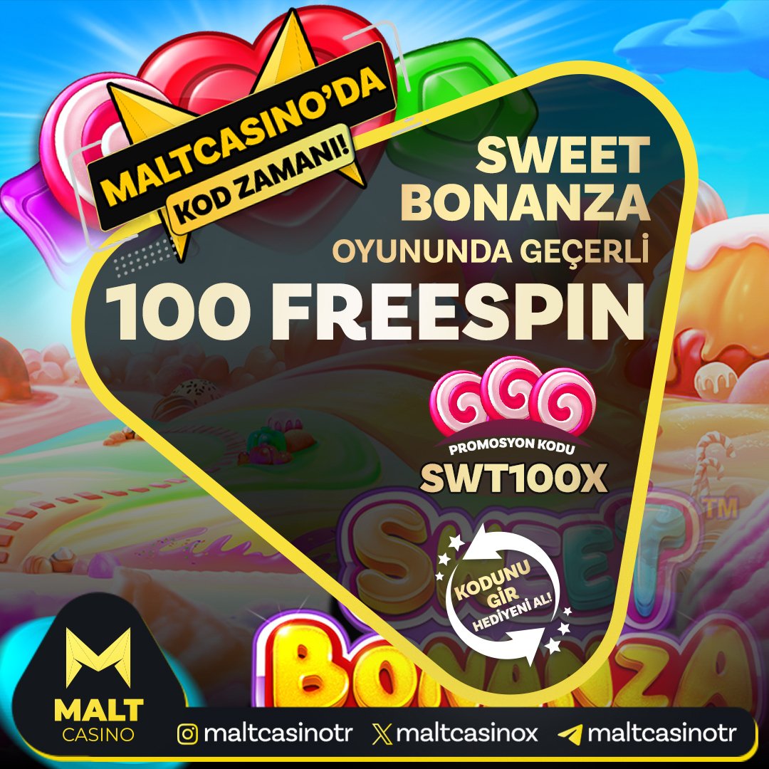 100 Freespin  Sweet Bonanza

📢 KOD: SWT100X

⚠️ 04 Temmuz ile  07 Temmuz arasında en az 500 TL yatırımı olan kullanıcılar için geçerlidir.
⚠️ Bonus kodu  07.07.2024 günü, saat 23.59'a kadar geçerlidir.

t2m.io/maltcc2