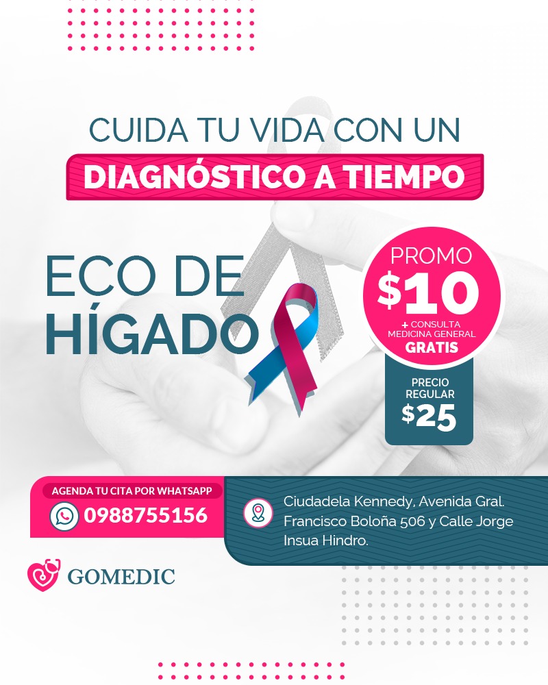GOMEDIC_EC's tweet photo. Campaña contra el hígado graso y cirrosis. 
Eco hígado $10 + GRATIS consulta médica.

Agenda tu cita 098 875 5156 https://t.co/uHKHndvcJE