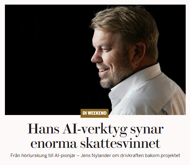 nylanderjens's tweet photo. Idag skriver @dagensindustri om mitt arbete och drivkraften bakom projektet. Hela artikeln på: https://t.co/BYKlrPrzKy https://t.co/5Gkgvg59iy