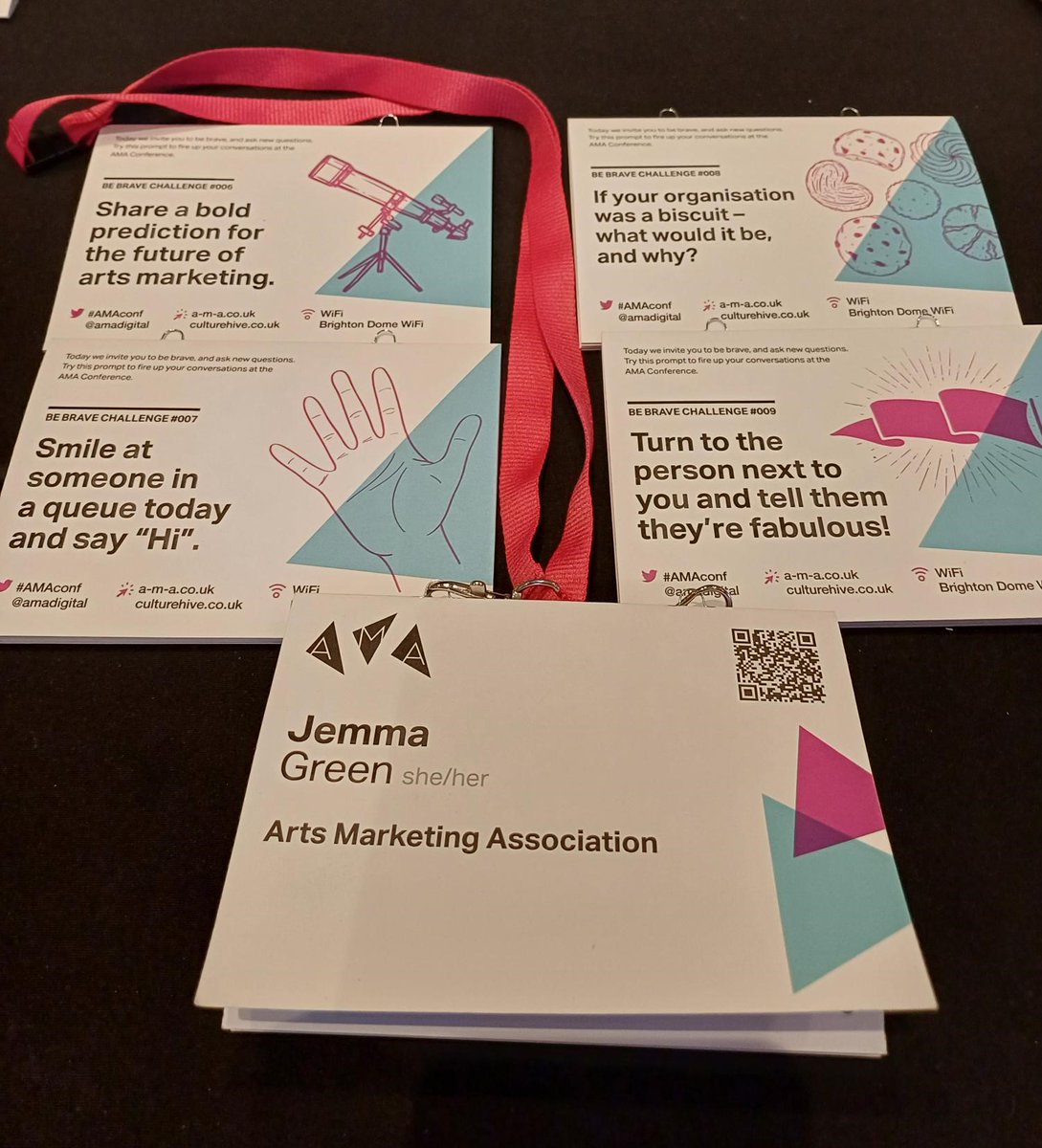 Arts Marketing Association (@amadigital) on Twitter photo We just want to give a shout out to <a href="/cog_design/">Cog Design</a> who designed this year's lanyards.
We think they look great and have really helped everyone navigate the programme and venue — so thank you!
#AMAconf We just want to give a shout out to <a href="/cog_design/">Cog Design</a> who designed this year's lanyards.
We think they look great and have really helped everyone navigate the programme and venue — so thank you!
#AMAconf