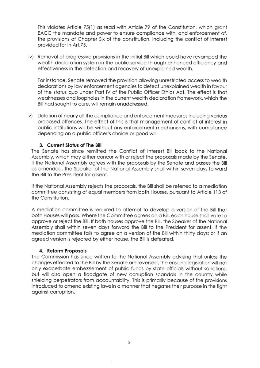 EACCKenya's tweet image. EACC calls out Narok Senator @ledamalekina for peddling falsehoods to divert public focus from the  tragic mutilation of the Conflict of Interest Bill, 2023 by the Senate in changes that will cripple the fight against corruption in Kenya. @Senate_KE