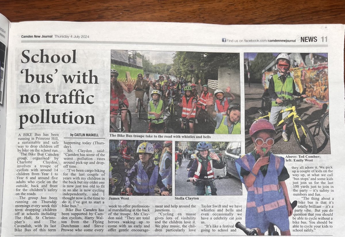BikeBusCamden's tweet photo. We wonโt let fame change us @NewJournal #Camden #ChalkFarm #PrimroseHill #BelsizePark #sustainabletravel https://t.co/1Jv4CDY0L3