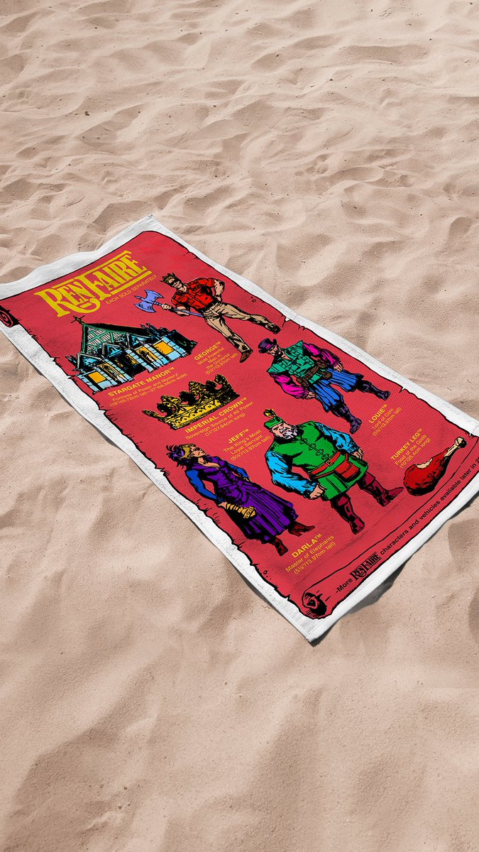WHAT GETS WET THE MORE IT DRIES? 
Our Ren Faire beach towel is now available for all watery activity
zoom into details
*very limited availability*
elara.world/shop/product-r…