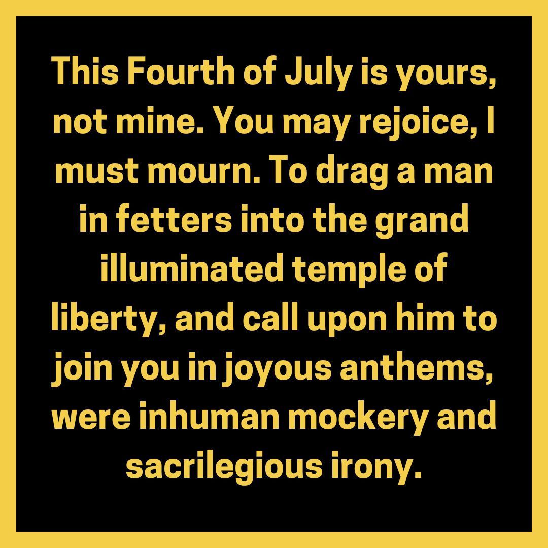 BeaverUnited's tweet photo. On this 4th of July, we reflect on the promises the U.S. has yet to fulfill for all its people. Frederick Douglass's words from 172 years ago still resonate today. ✊🏾 Let’s keep fighting for a freer nation! https://t.co/AfcAbzlQjZ