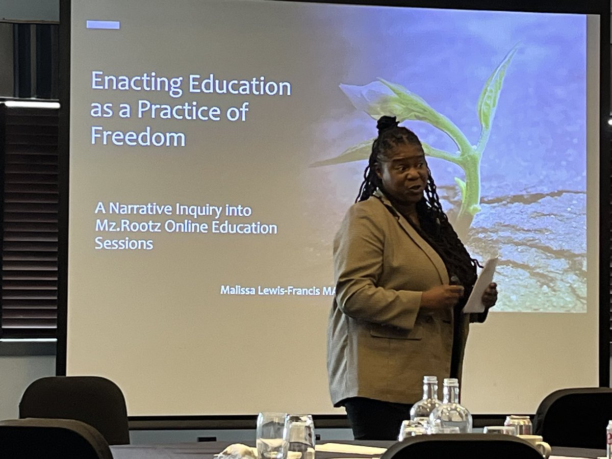 Welcoming Malissa Lewis-Francis to presenting at her first Research conference @UoW_Crest. What a fantastic presentation! ‘Enacting Education as a Practice of Freedom’